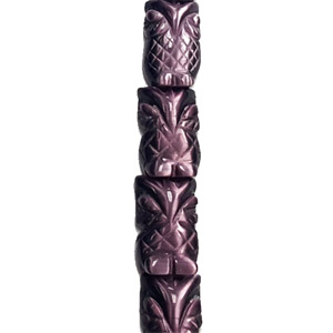 CAT'S EYE OWL 15X20MM PURPLE
